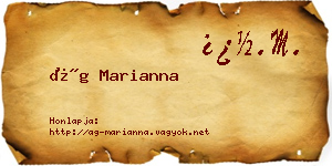 Ág Marianna névjegykártya