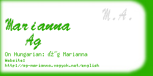 marianna ag business card